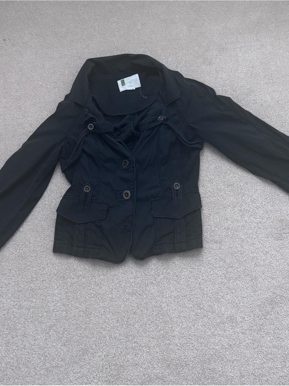 Black Women's Button Front Jacket